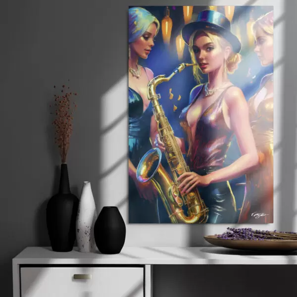 Metal Print Wall Art by V. Knight | #CA6 - 754 | Saxophone Collection