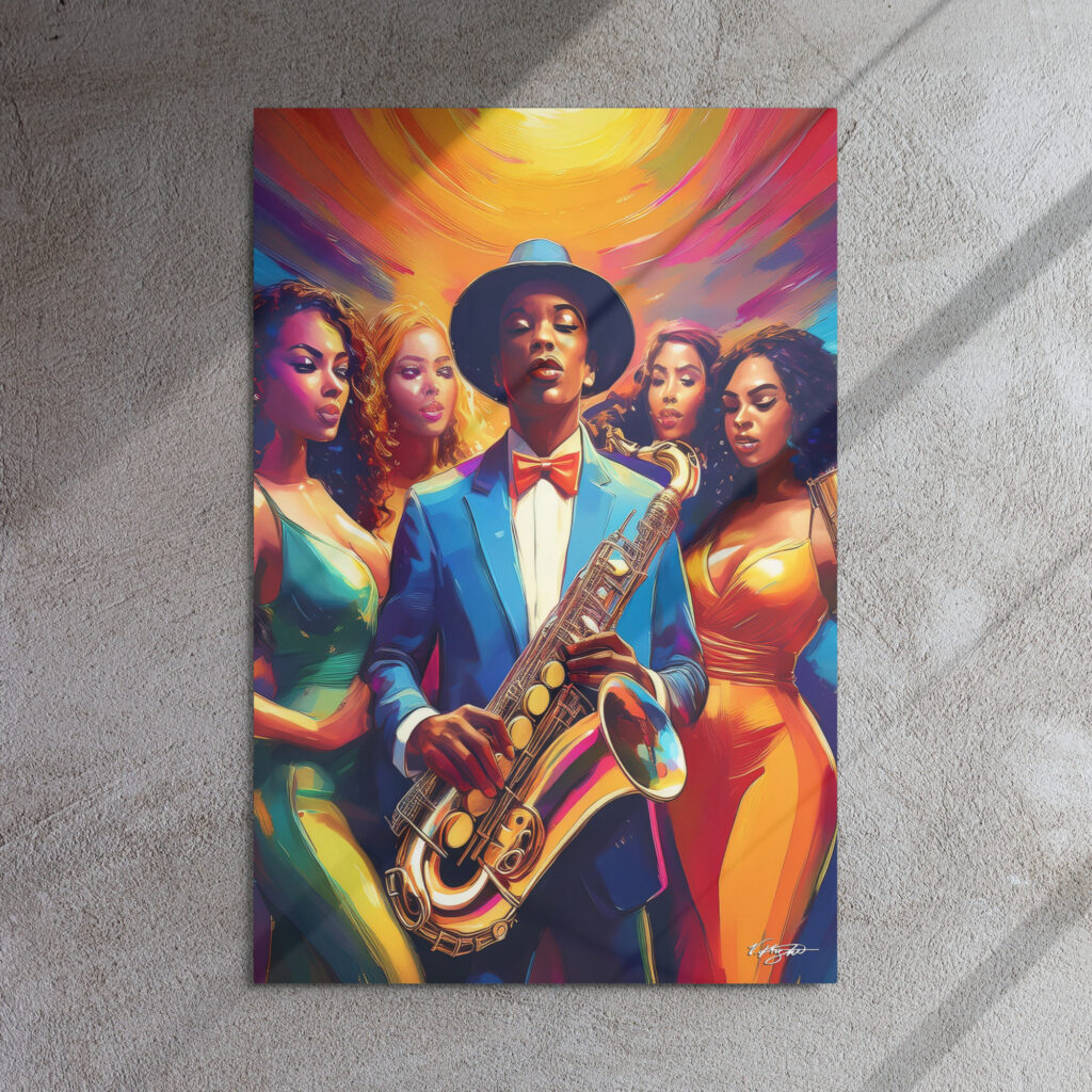 Metal Print Wall Art by V. Knight | #CA6 - 756 | Saxophone Collection