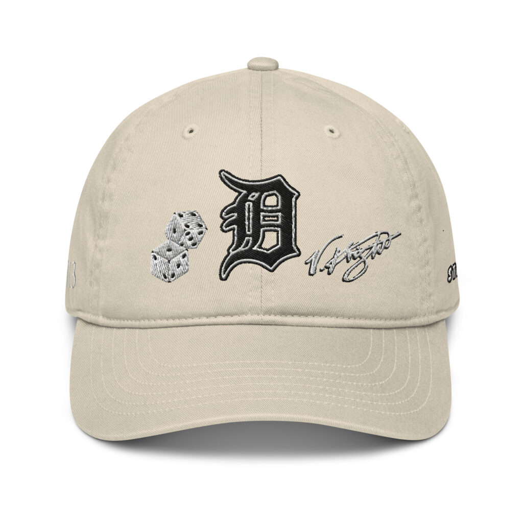 KS3 | Detroit "D" Organic Dad Hat | Oyster Brown/ Black/ White