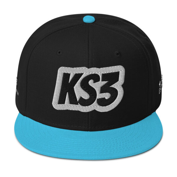 KS3 | Snapback Cap | Black/ Aqua Blue