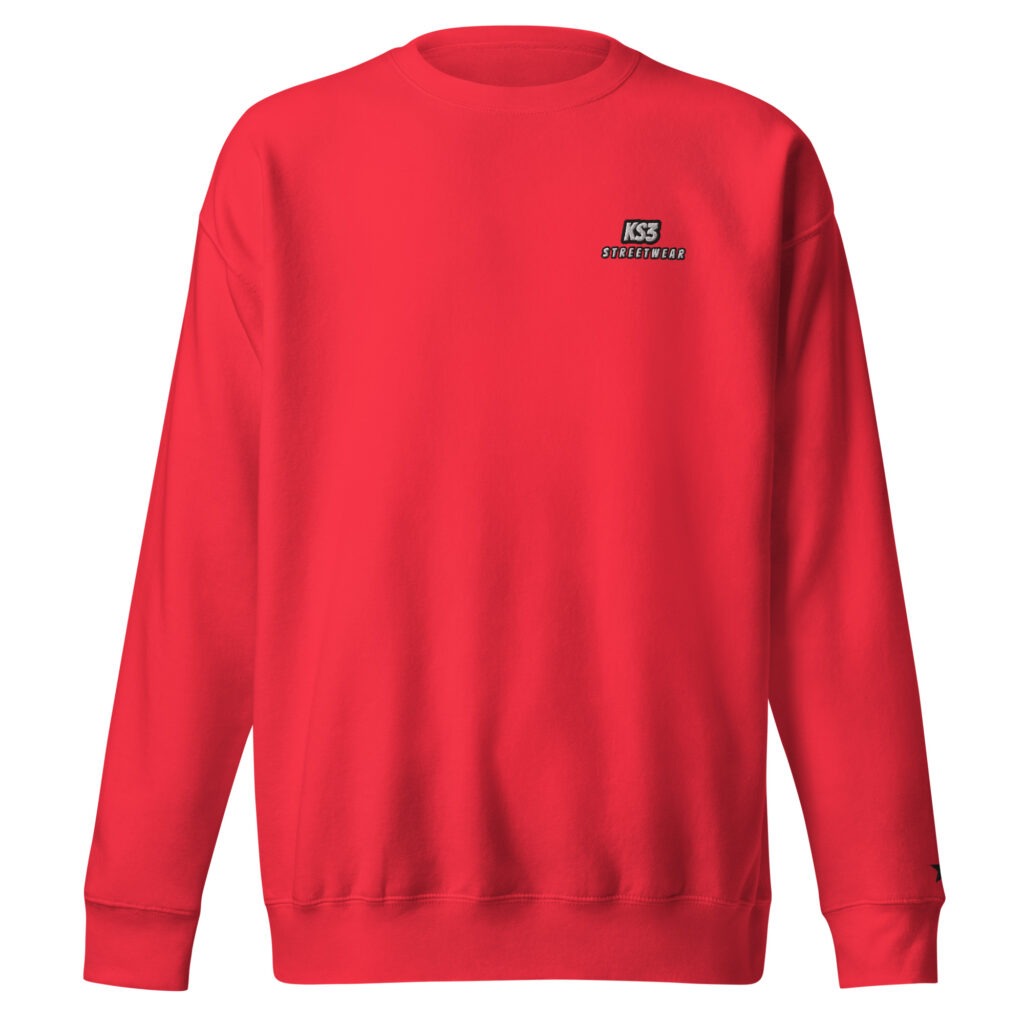 KS3 | Unisex Premium Cotton Sweatshirt | Red