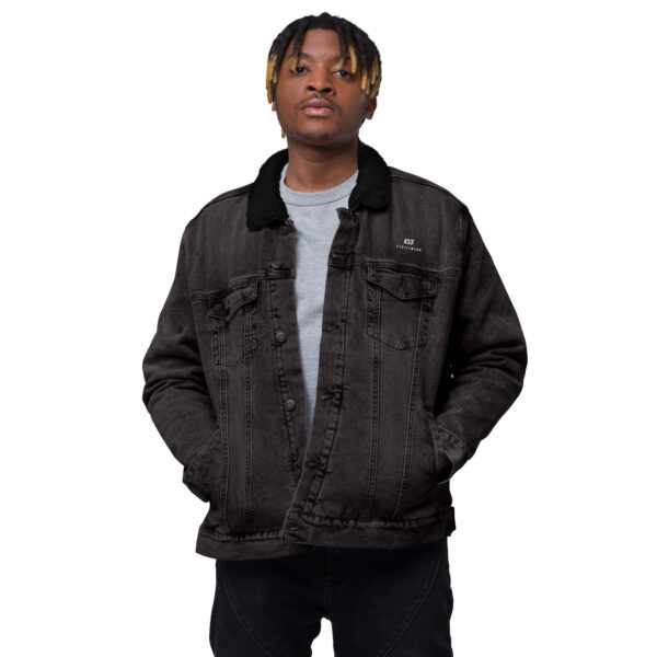 KS3 | Unisex Cotton Denim Sherpa Jacket | Black Denim