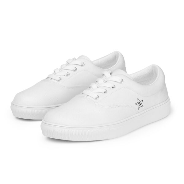KS3 | Men’s Lace-Up Canvas Shoes | White | Size 5-13