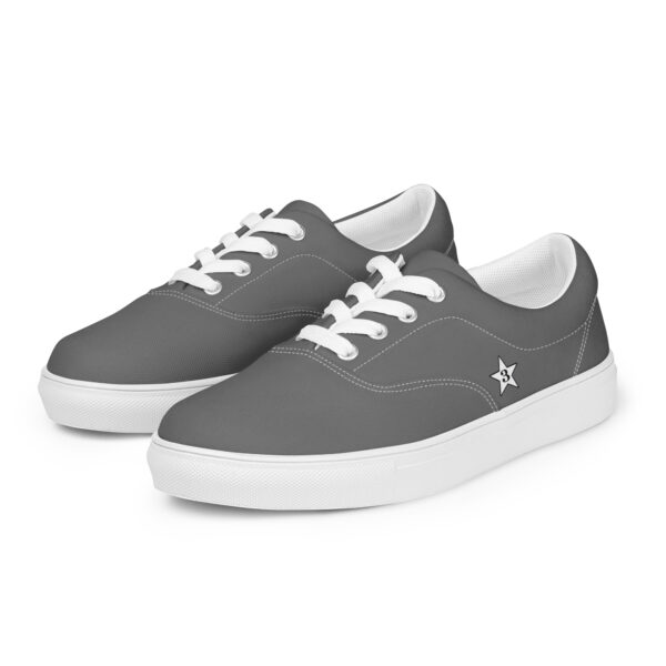 KS3 | Men’s Lace-Up Canvas Shoes | Grey | Size 5-13