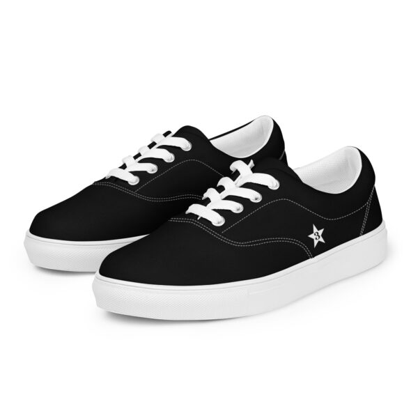 KS3 | Men’s Lace-Up Canvas Shoes | Black | Size 5-13