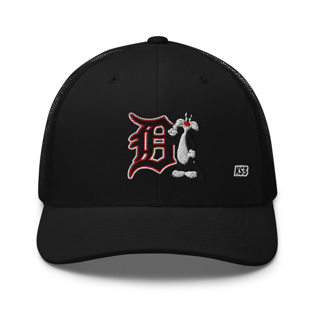 KS3 | Detroit "D" Retro Trucker Cap | Black | Black/White/Red "D"