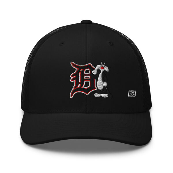 KS3 | Detroit "D" Retro Trucker Cap | Black | Black/White/Red "D"