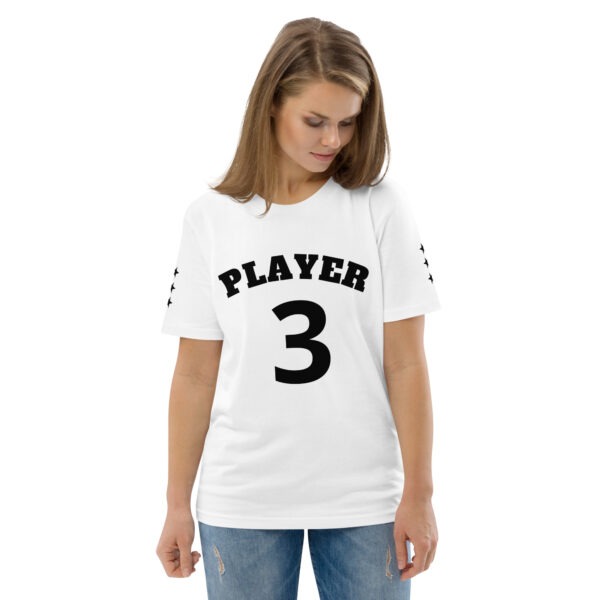 King Scorpion 360 Player 3 Organic Cotton T-Shirt | S-5XL | White/ Black