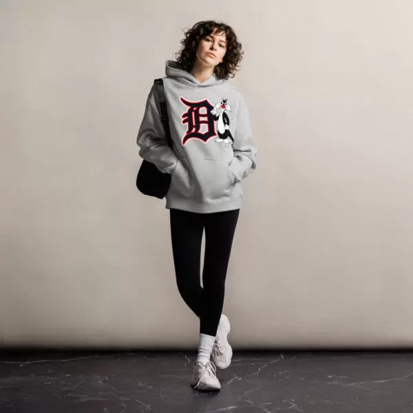 KS3 | Detroit “D” Unisex Oversized Hoodie | Athletic Heather