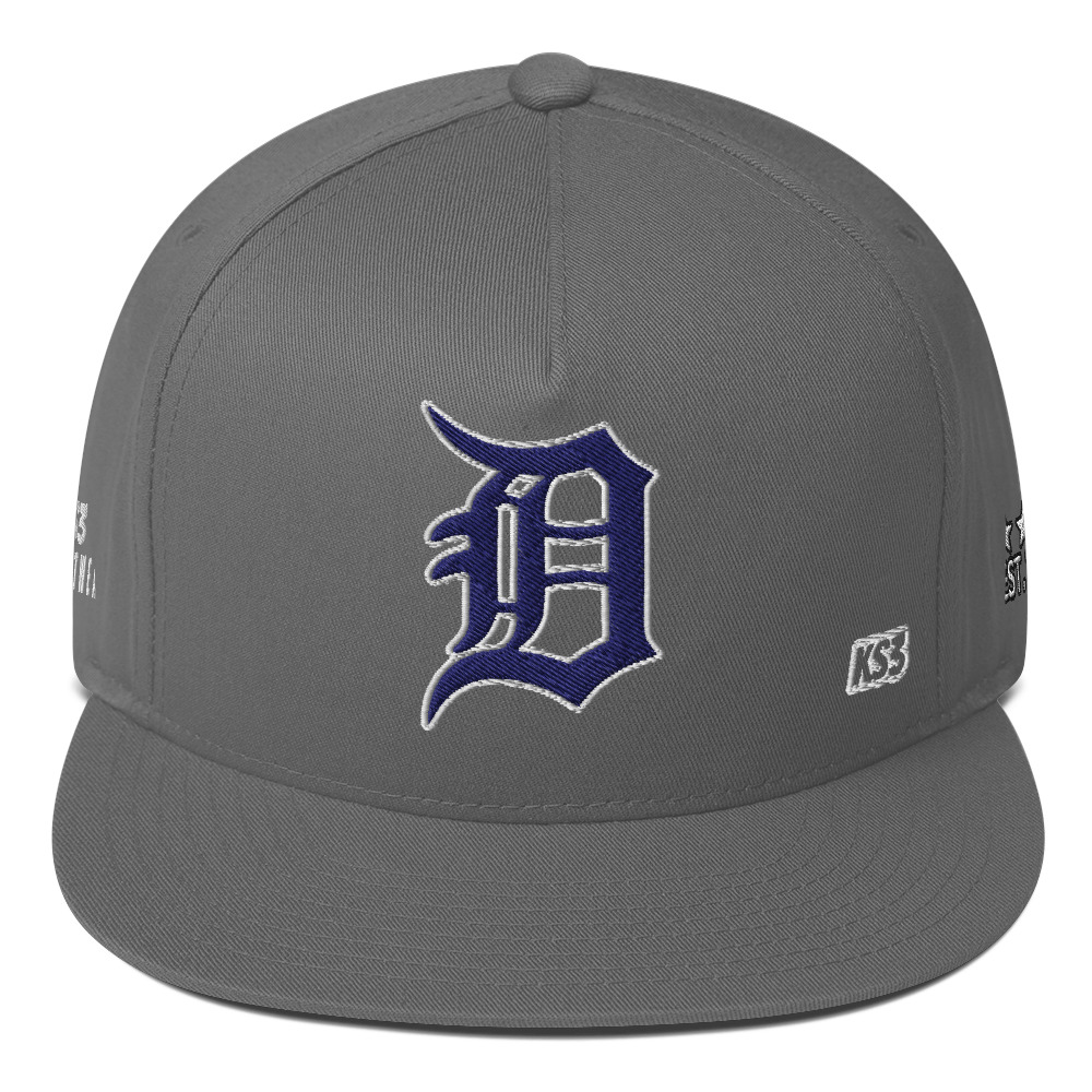 KS3 | Detroit Flat Bill Cap | Grey/ Navy Blue