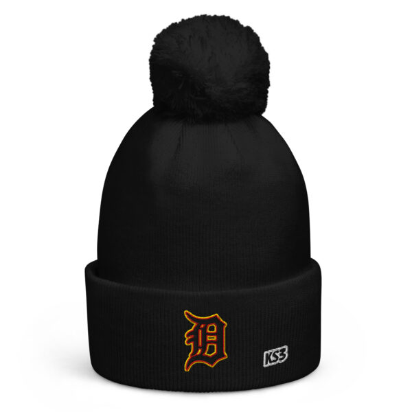 KS3 | Detroit Pom-Pom Beanie | Black/ Yellow/ Red