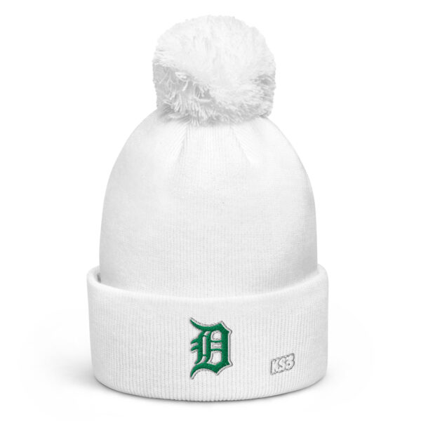 KS3 | Detroit Pom-Pom Beanie | White/ Kelly Green