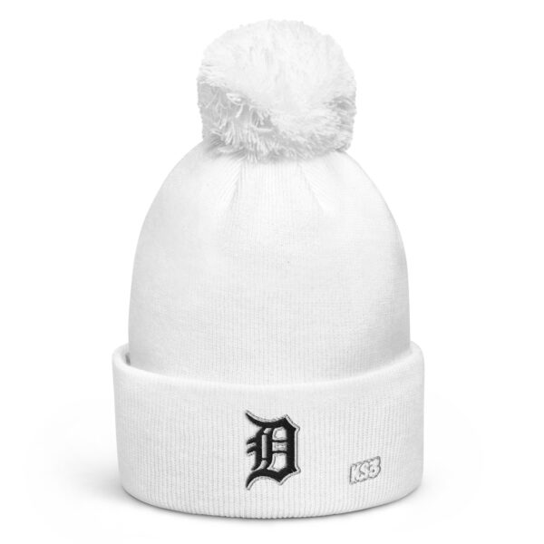 KS3 | Detroit Pom-Pom Beanie | White/ Black