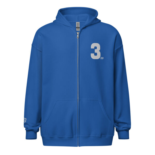 Gildan Unisex Heavy Blend 50/50 Full Zip Hoodie | S-5XL | Royal Blue/ White
