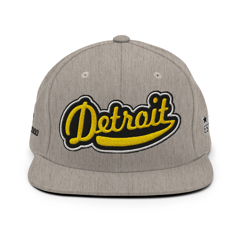 KS3 | Detroit Snapback Cap | Heather Grey/ Black/ Yellow