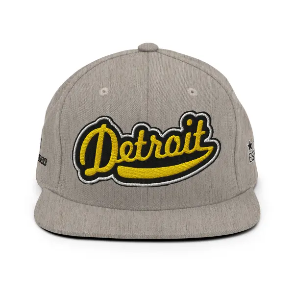 KS3 | Detroit Snapback Cap | Heather Grey/ Black/ Yellow