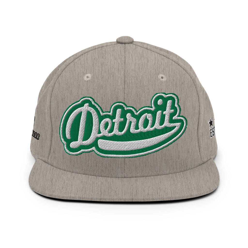 KS3 | Detroit Snapback Cap | Heather Grey/ Kelly Green/ White