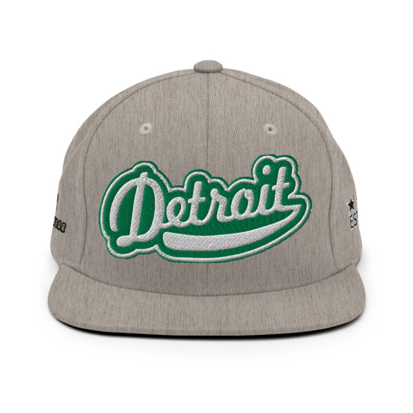 KS3 | Detroit Snapback Cap | Heather Grey/ Kelly Green/ White