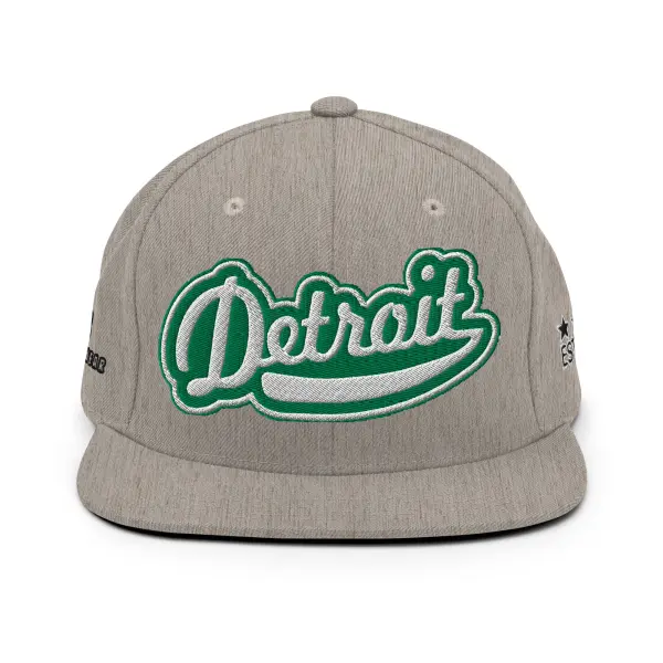 KS3 | Detroit Snapback Cap | Heather Grey/ Kelly Green/ White