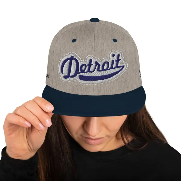 KS3 | Detroit Snapback Cap | Heather Grey/ Navy
