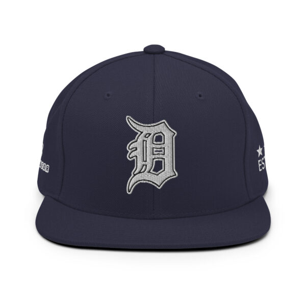 KS3 | Detroit Snapback Cap | Navy/ White "D"