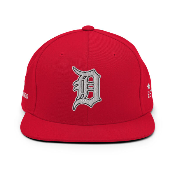 KS3 | Detroit Snapback Cap | Red/ White "D"