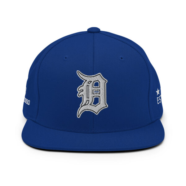 KS3 | Detroit Snapback Cap | Royal Blue/ White "D"