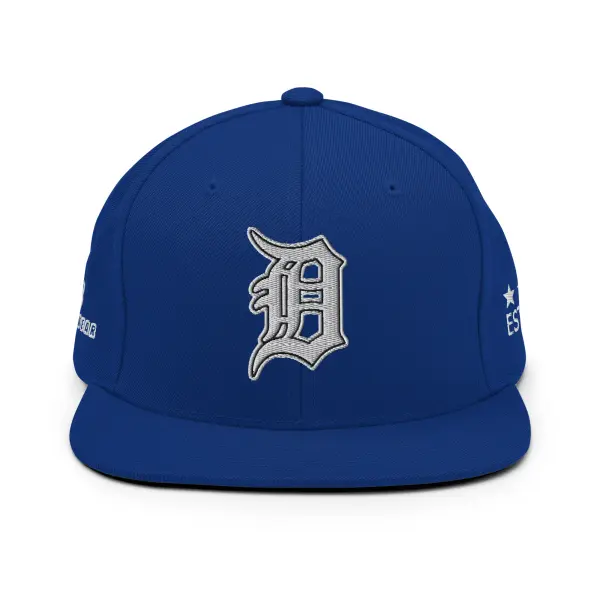 KS3 | Detroit Snapback Cap | Royal Blue/ White "D"