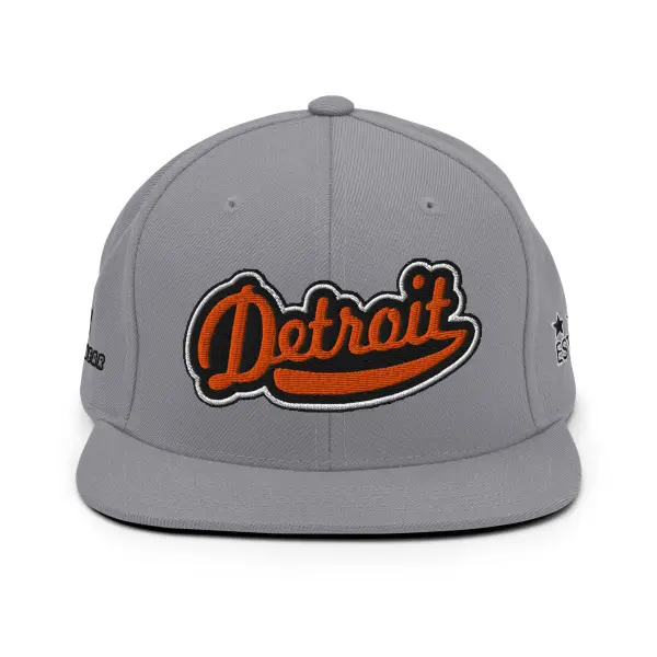 KS3 | Detroit Snapback Cap | Silver/ Orange/ Black