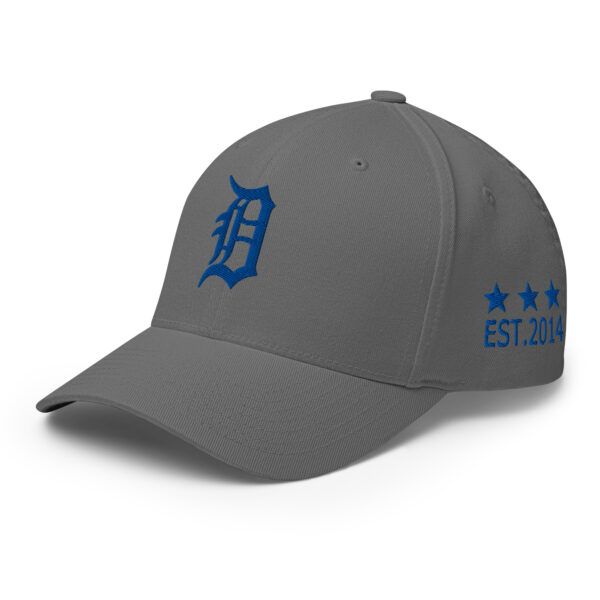 KS3 | Detroit Fitted Structured Twill Cap | Grey/ Royal Blue | S/M, L/XL