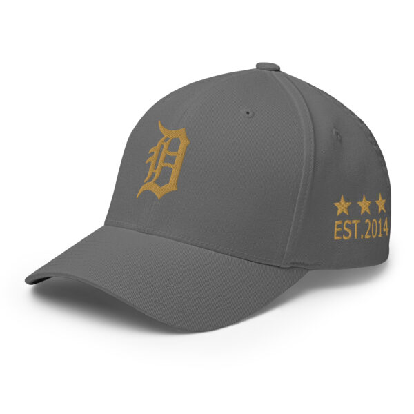 KS3 | Detroit Fitted Structured Twill Cap | Grey/ Old Gold | S/M, L/XL