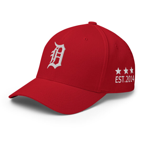 KS3 | Detroit Fitted Structured Twill Cap | Red/ White | S/M, L/XL