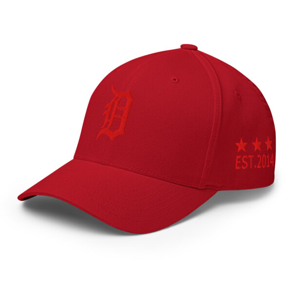 KS3 | Detroit Fitted Structured Twill Cap | Red/ Red | S/M, L/XL