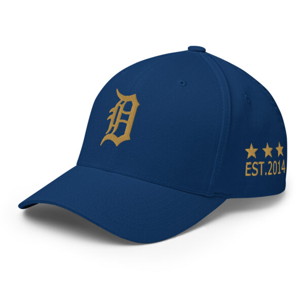 KS3 | Detroit Fitted Structured Twill Cap | Royal Blue/ Old Gold | S/M, L/XL