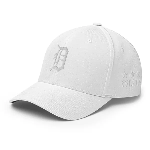 KS3 | Detroit Fitted Structured Twill Cap | White/ White | S/M, L/XL