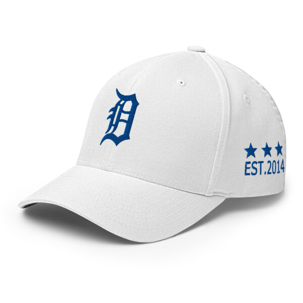 KS3 | Detroit Fitted Structured Twill Cap | White/ Royal Blue | S/M, L/XL