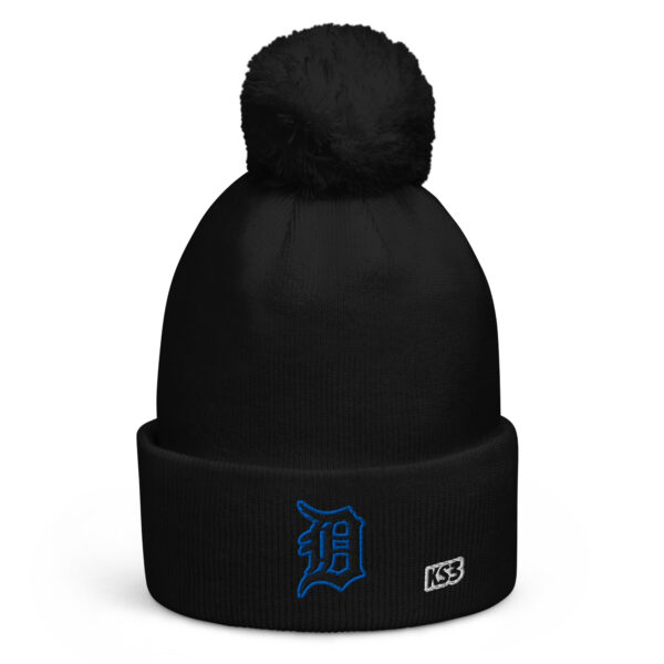 KS3 | Detroit Pom-Pom Beanie | Black/ Royal Blue