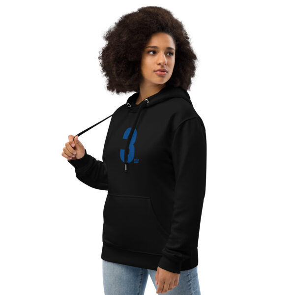 KS3 | Number "3" Unisex Premium Eco Hoodie | XS-5XL Black/ Navy Blue