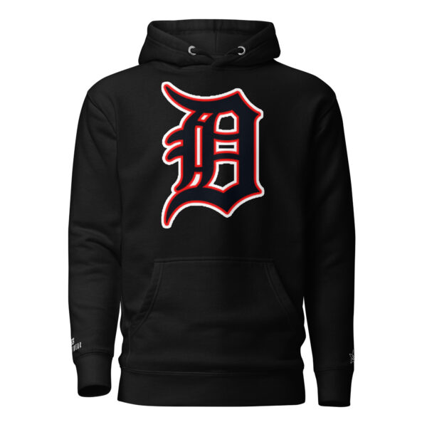 KS3 | Detroit "D" Unisex Premium Hoodie | Cotton Heritage | Black