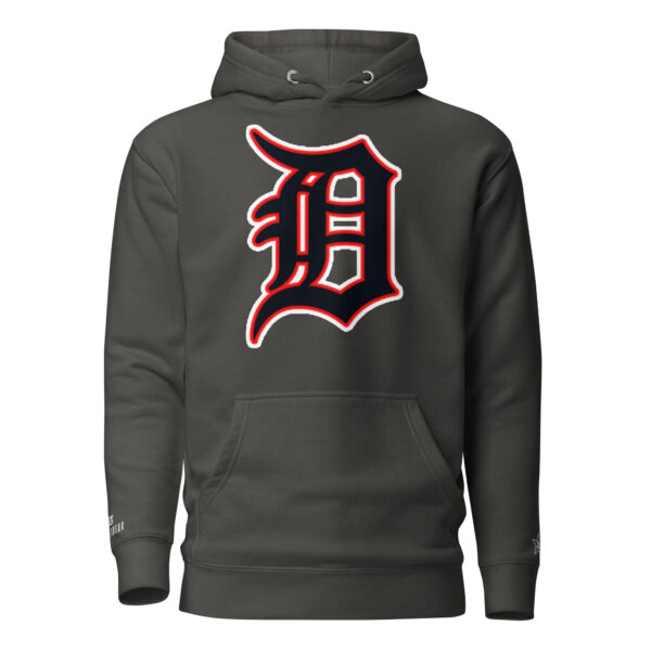 KS3 | Detroit "D" Unisex Premium Hoodie | Cotton Heritage | Vintage Black
