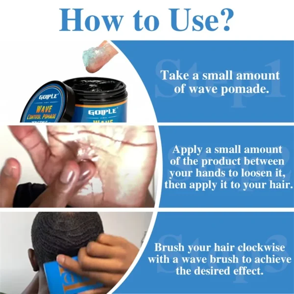 Deep Water Base Hair Wave Pomade Set For All 360 Waves Types