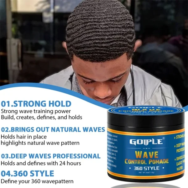 Deep Water Base Hair Wave Pomade Set For All 360 Waves Types