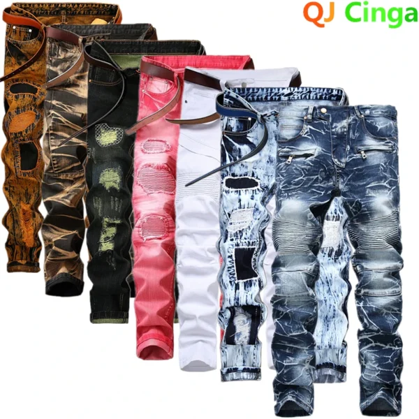 2025 New Men's Stone Washed Denim Jeans