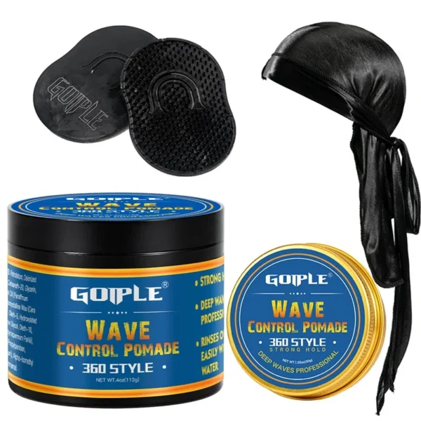 Deep Water Base Hair Wave Pomade Set For All 360 Waves Types