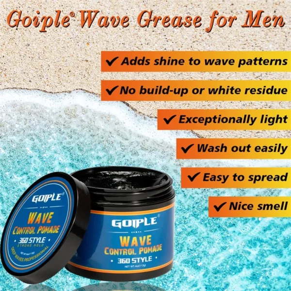Deep Water Base Hair Wave Pomade Set For All 360 Waves Types