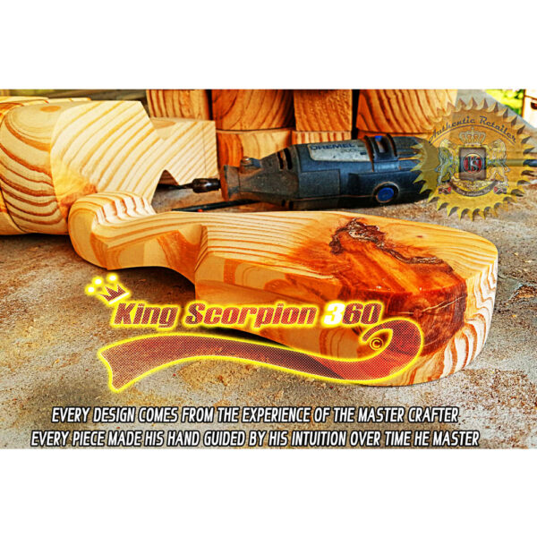 King Scorpion 360 Wave Brush | Custom Made Golden Oak Wave Brush