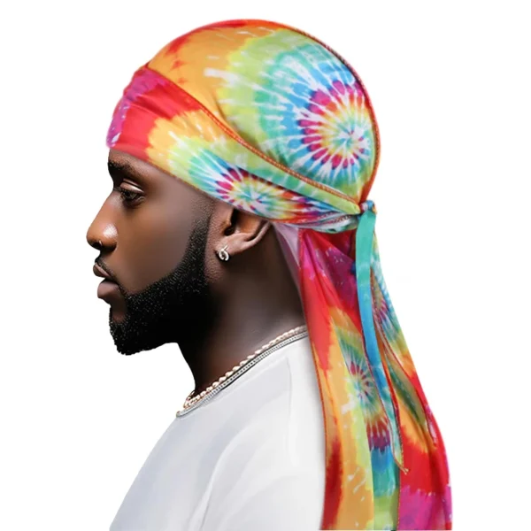 New Dyed Fat-Lace Long Tail Silky Du-rag | Doo rag | Head Band