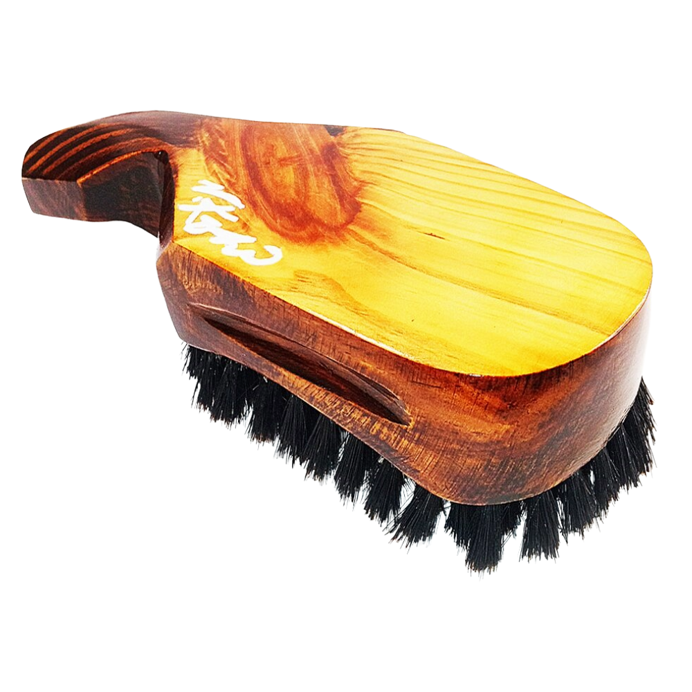 King Scorpion 360 Medium Hard Club 360 Wave Brush | Golden Mahogany #7777
