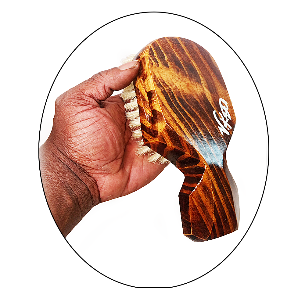 King Scorpion 360 Medium Soft Club Wave Brush | Mahogany #7775 King Scorpion 360 Medium Soft Club Wave Brush | Mahogany #7775