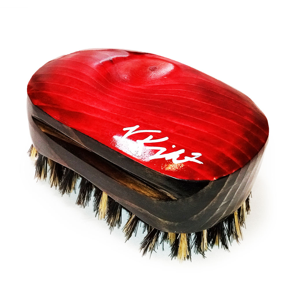 King Scorpion Redwood/ Black 540 Wave Brush | True Medium Hard Wave Brush